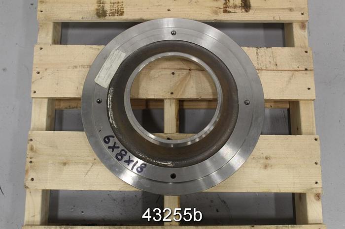 Used Goulds 3175 6x8x18 17.5" Diameter Stainless Steel Suction Side Plate #43255