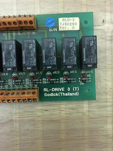 Used Sodick, RL Driver-3 (T), PC Board, S/N- TJJ0180, VER 0
