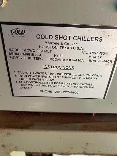 Used Cold Shot Chiller Model: ACWC-90-EMLT