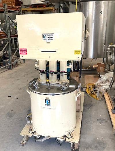 Used 40 GALLON ROSS TRIPLE SHAFT MIXER - S/S - VACUUM - JACKETED