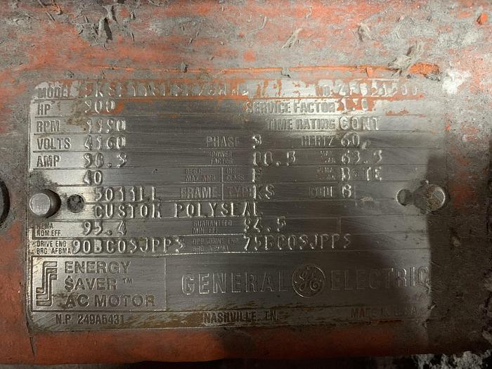 Used GENERAL ELECTRIC MOTOR  900 HP
