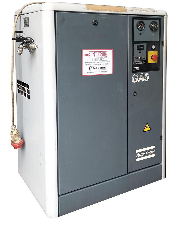 Usato COMPRESSORE A VITE ATLAS COPCO GA5 USATO D'OCCASIONE