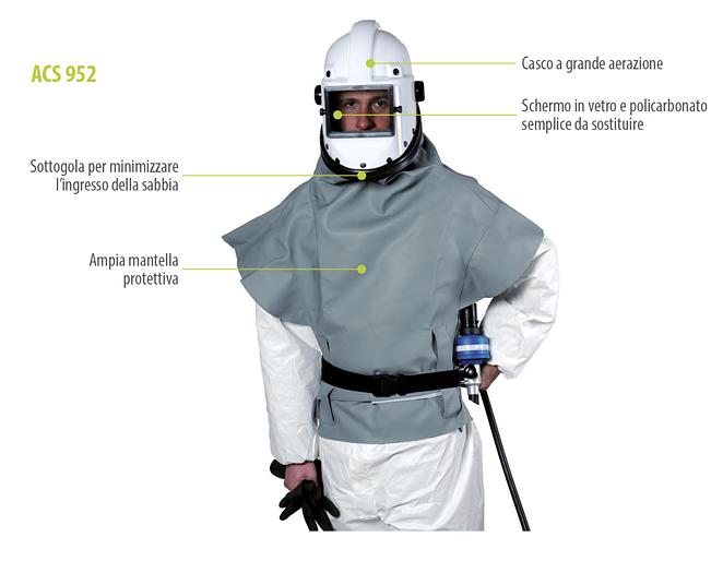 CASCO RIGIDO PER SABBIATURA SPASCIANI ACS 952