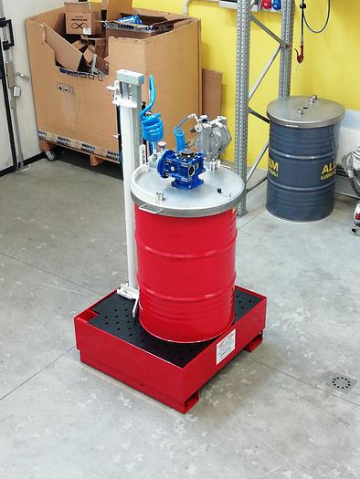 AGITATORE PNEUMATICO su COLONNA SOLLEVABILE per fusti 200 lt.