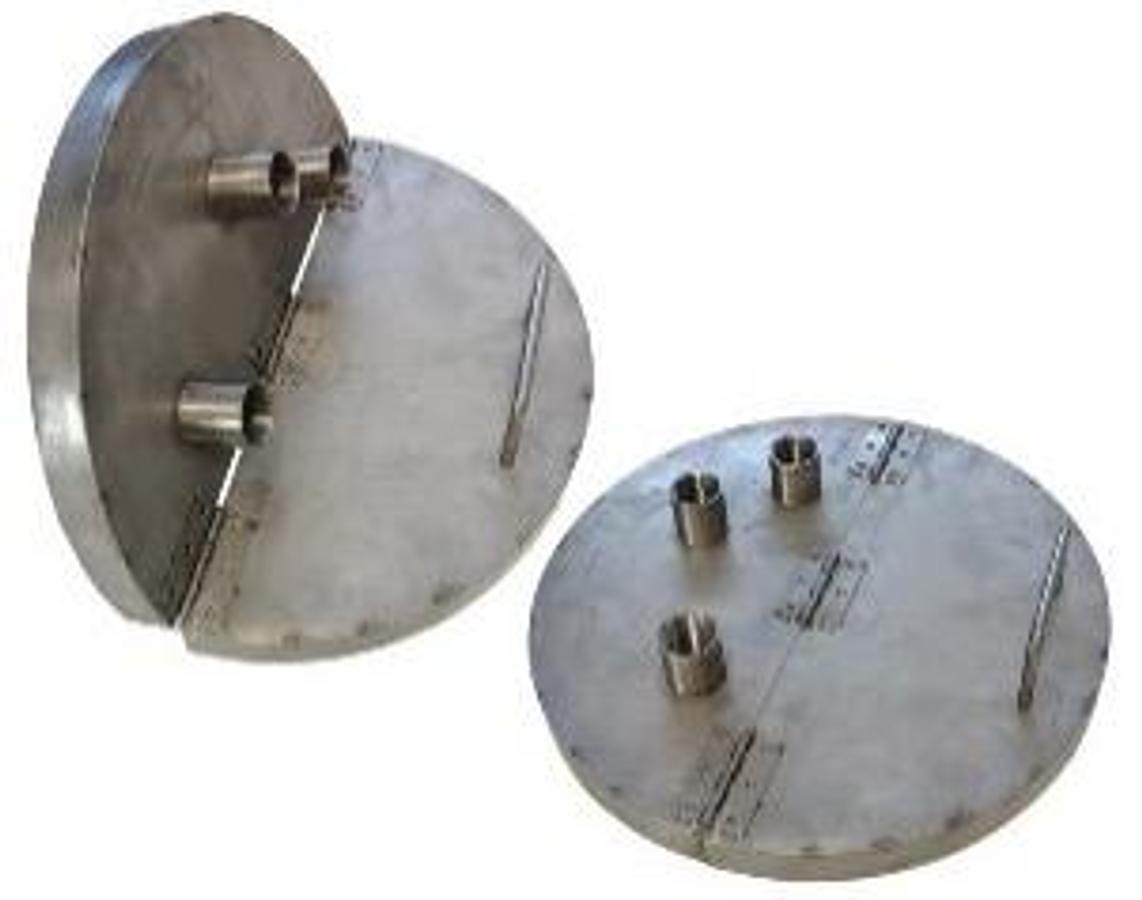 COPERCHIO PER FUSTI DIAM. 630 MM x 200lt.2 manicotti1" + sport.