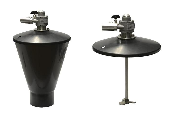 SERBATOIO A CADUTA CON AGITATORE PNEUMATICO