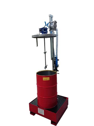 AGITATORE PNEUMATICO su COLONNA SOLLEVABILE per fusti 200 lt.
