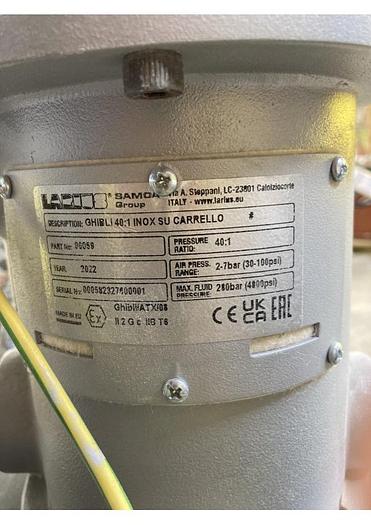 Usato POMPA AIRLESS LARIUS GHIBLI 40:1CARRELLATA VERSIONE INOX