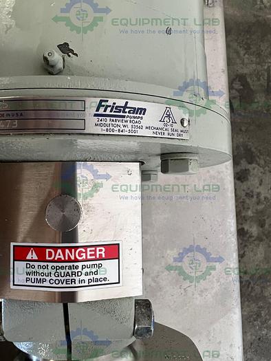 Used Pfizer Inc  FPX712 CIP Pump  Skid w/ Baldor Reliance L3606T Motor 115/230V