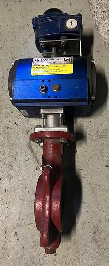 Used 2010 UNI-VALVE Stainless steel butterfly valve, DN50 - with WIRE MATIC 8 SR actuator and WM POSITION MONITORING SWITCH, ITS-100