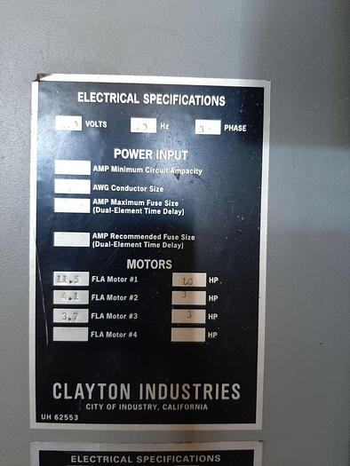 Used Boiler, 100 HP, Clayton, Model SF-100-1-FMB-SE, Gas-Fired #C744819