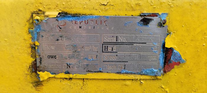 Used Republic Centrifuge 3" x 3" Centrifugal Pump (Gorman Rupp Type)