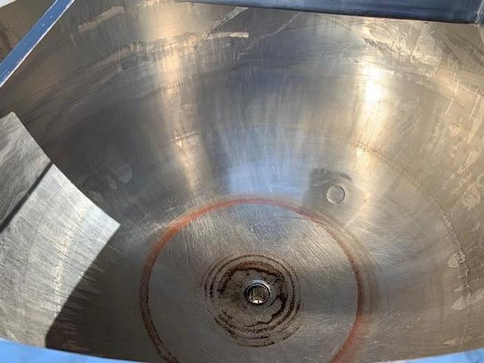 Used 400 Gallon Stainless Steel Jacketed Steam Mix Kettle