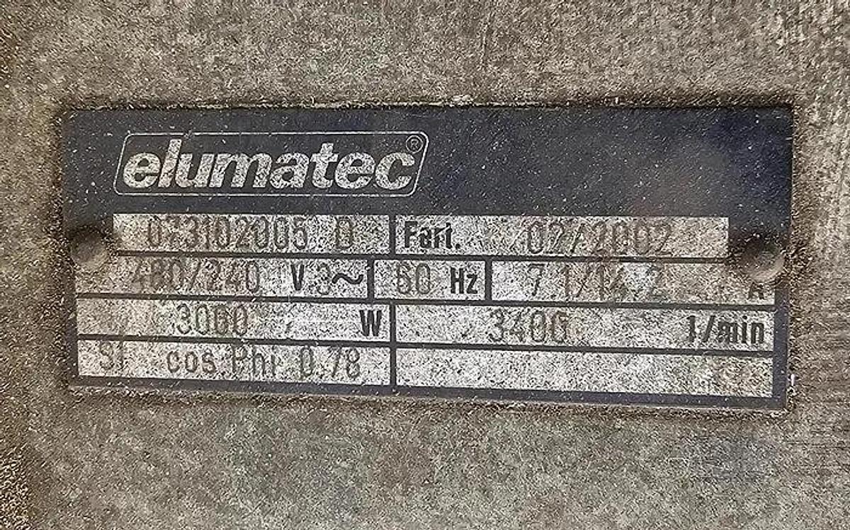 2001 ELUMATEC Model DG/79 Double Mitre Saw, German quality