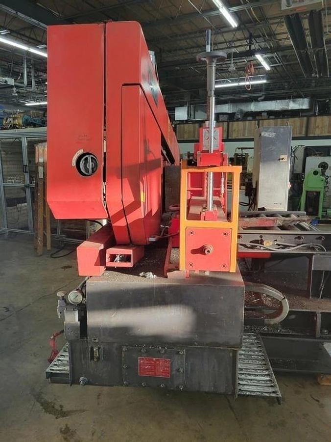 Used AMADA Model HKA-800 Horizontal Bandsaw 20" x 31.5" Fully Automatic, Reconditioned, 80" infeed stoke