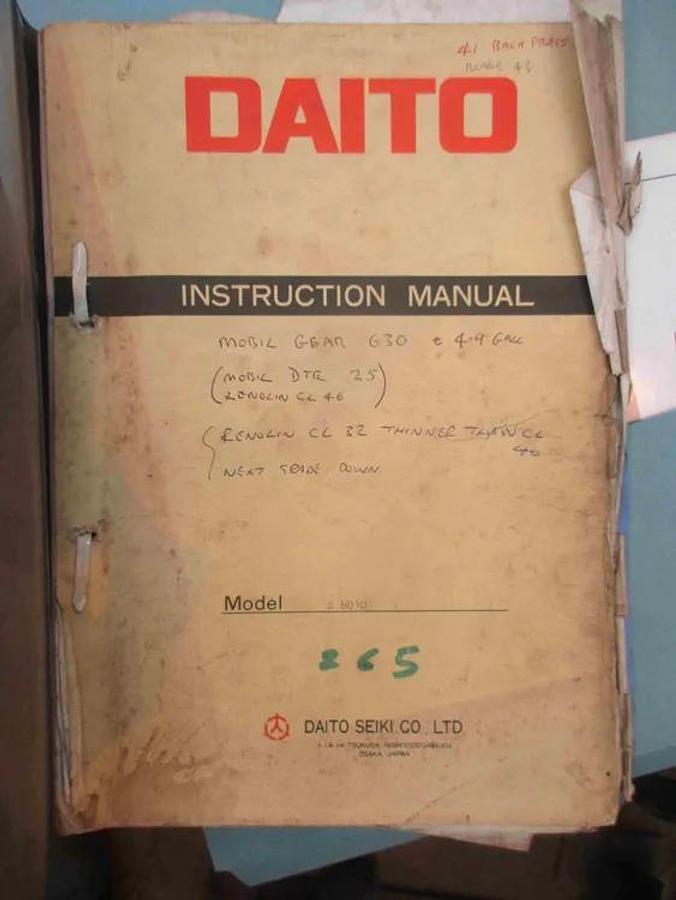 Used DAITO Horizontal Bandsaw Model S8010 Round Capacity 31"