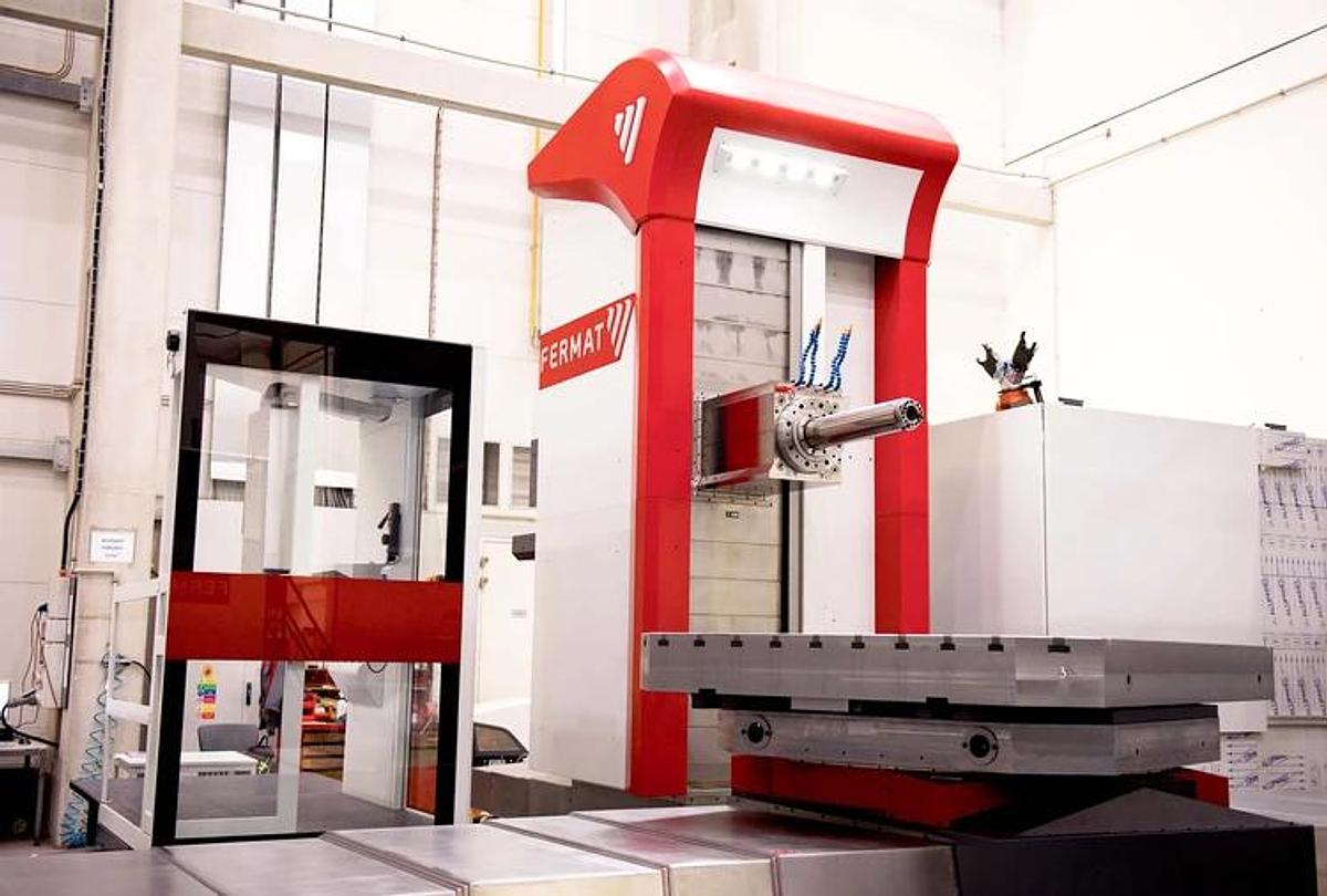 FERMAT/LUCAS Table Type Horizontal Boring Mill Model WFT R 15 CNC Spindle Diameter 5.91" X axis 157.5" x Y axis 98.5"