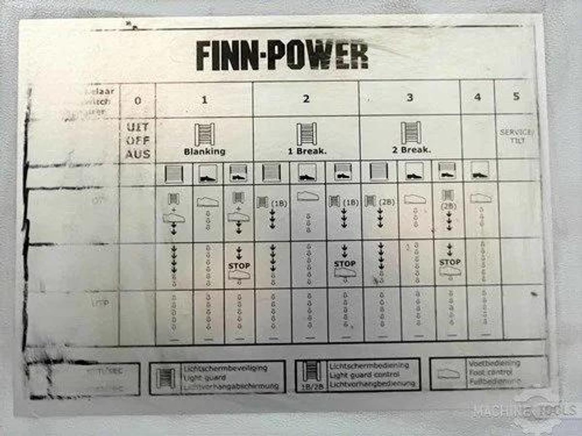 FINN POWER Electric Press Brake Model 200-4100 TS 3 F CNC, 200 Ton x 144" BH, 5 axis BG  (X,R,Z1,Z2,X1)