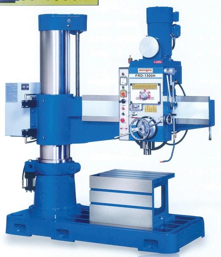 4' x 11" ACRA Radial Arm Drill Model FRD 1300 Coolant System Box Table Made in Taiwan