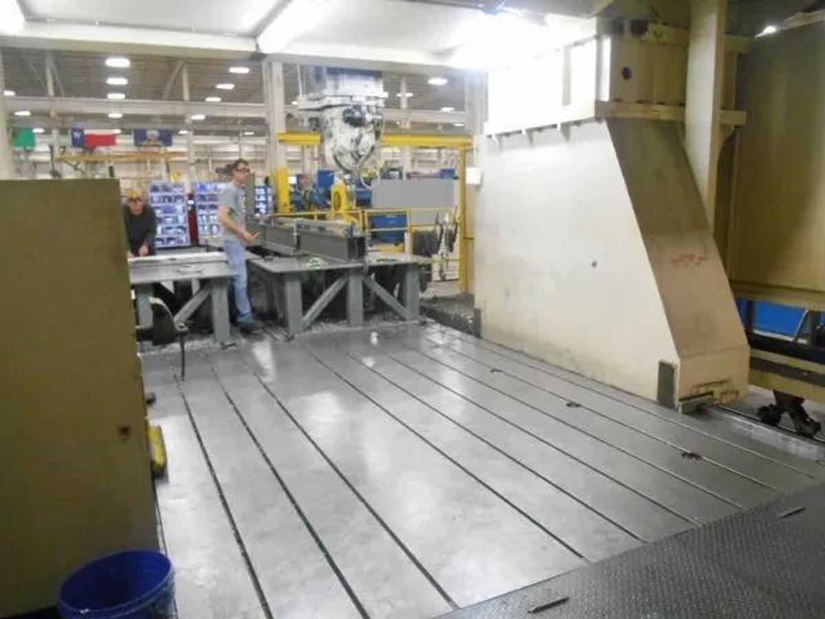 Used RAMBAUDI 5 AXIS Heavy Double Column CNC Gantry Bridge Mill with Articulating Head