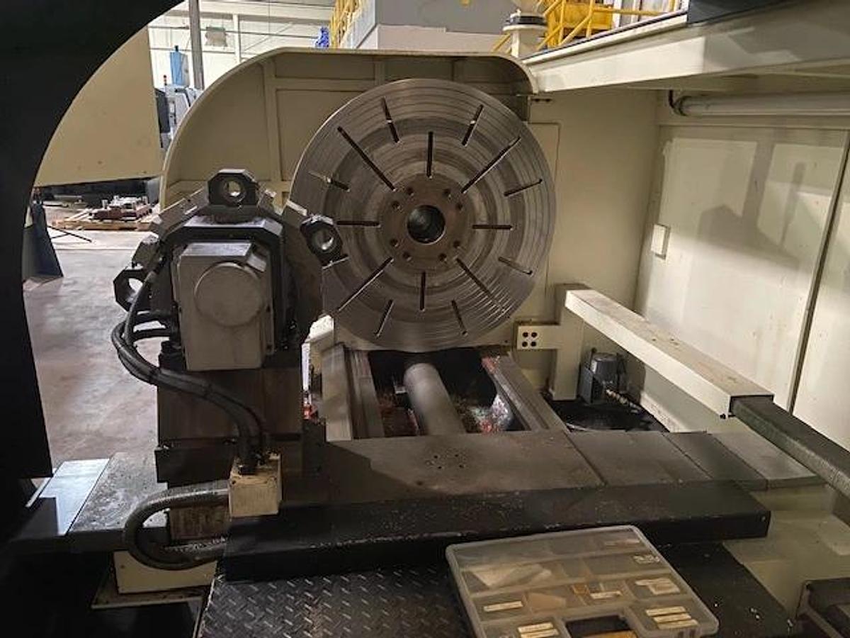 Used Hwacheon Mega T130 Big Bore Heavy Duty CNC Lathe
