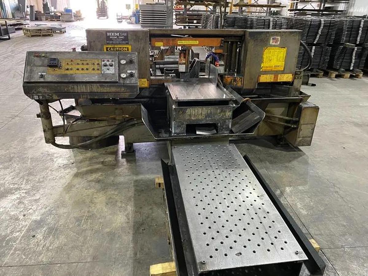 HEM H120A AUTOMATIC HORIZONTAL BAND SAW, 14" Round, 16" Flat, 1/1/4" Blade
