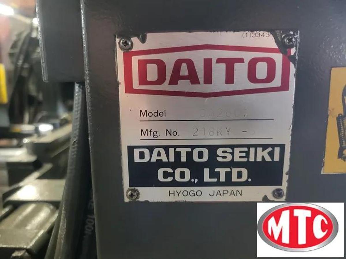 Used DAITO Model GA260 Fully Automatic NC Programmable Bandsaw, with Variable Vise Pressure