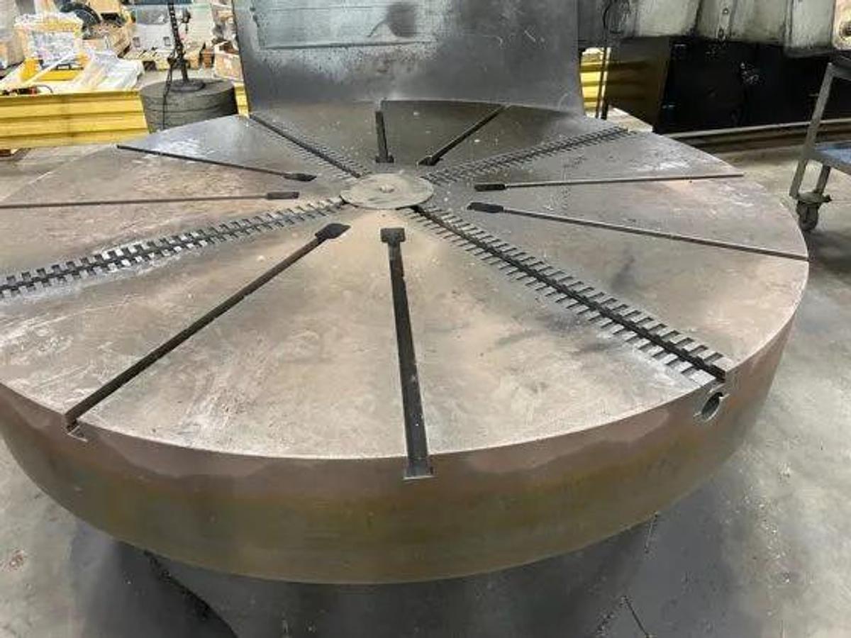 1974 WEBSTER BENNETT Vertical Turret Lathe Model 72, Elevating Rail and 4 Jaw Chuck