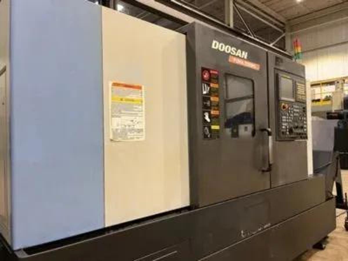 Used 2012 DOOSA PUMA 2100MS Live Tool CNC Lathe, 8" Chuck on Main; 6" Chuck on Subspindle