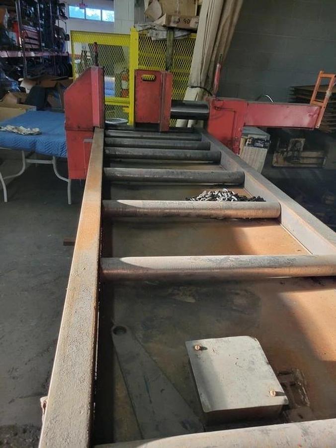 Used AMADA Model HKA-800 Horizontal Bandsaw 20" x 31.5" Fully Automatic, Reconditioned, 80" infeed stoke