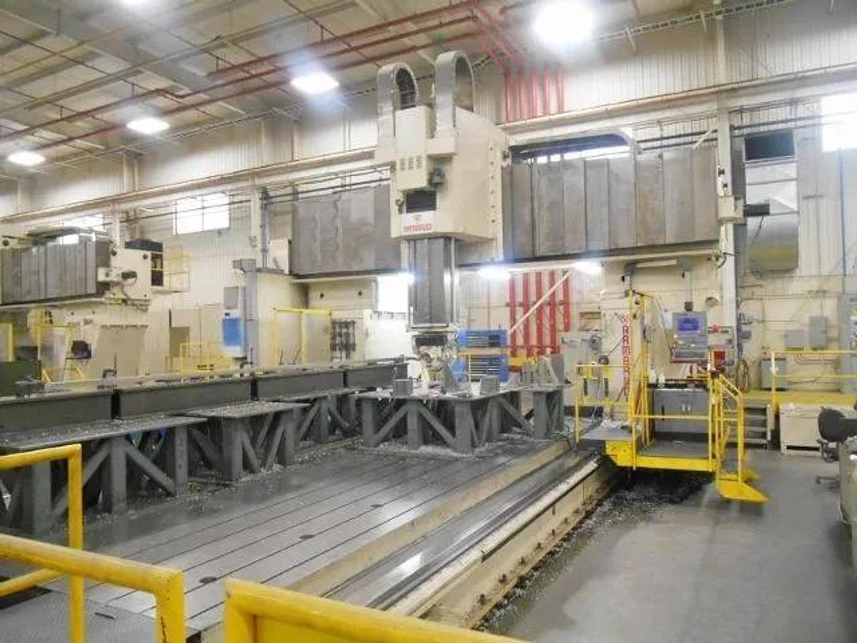 Used RAMBAUDI 5 AXIS Heavy Double Column CNC Gantry Bridge Mill with Articulating Head