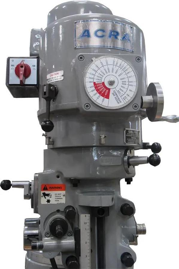 ACRA Model LCTM-1 EVS 10" x 54" Variable Speed Vertical Knee Mill