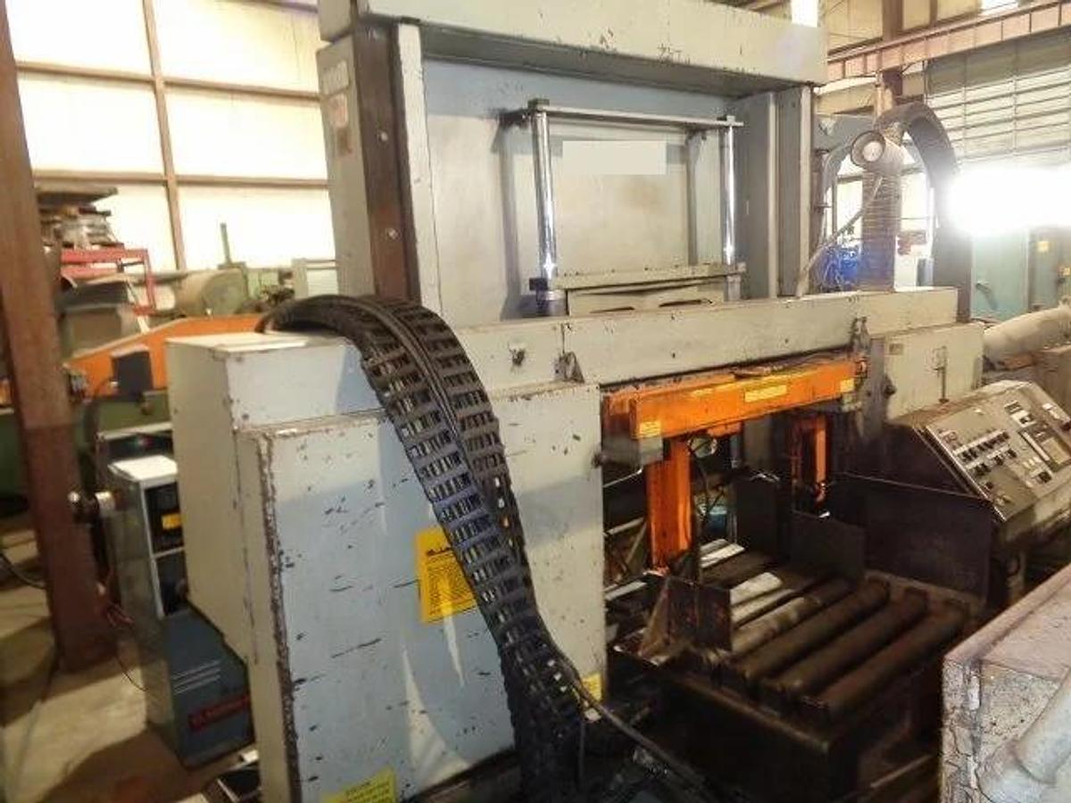 18" x 27" HEM #F130HA-DC DOUBLE COLUMN PROGRAMMABLE AUTO. HORIZONTAL BAND SAW, 1996