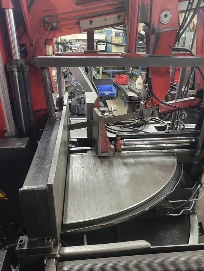 Used AMADA Semi-Automatic Mitering Column Type Horizontal Bandsaw Model HK-800, Used Rebuilt 32"x 23"
