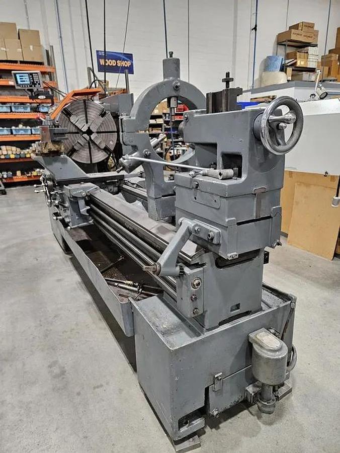 Used 1980 LEBLOND REGAL SERVO-SHIFT Engine Lathe, RAISED by factory, 36" Swing, 28.25" Swing over Cross Slide