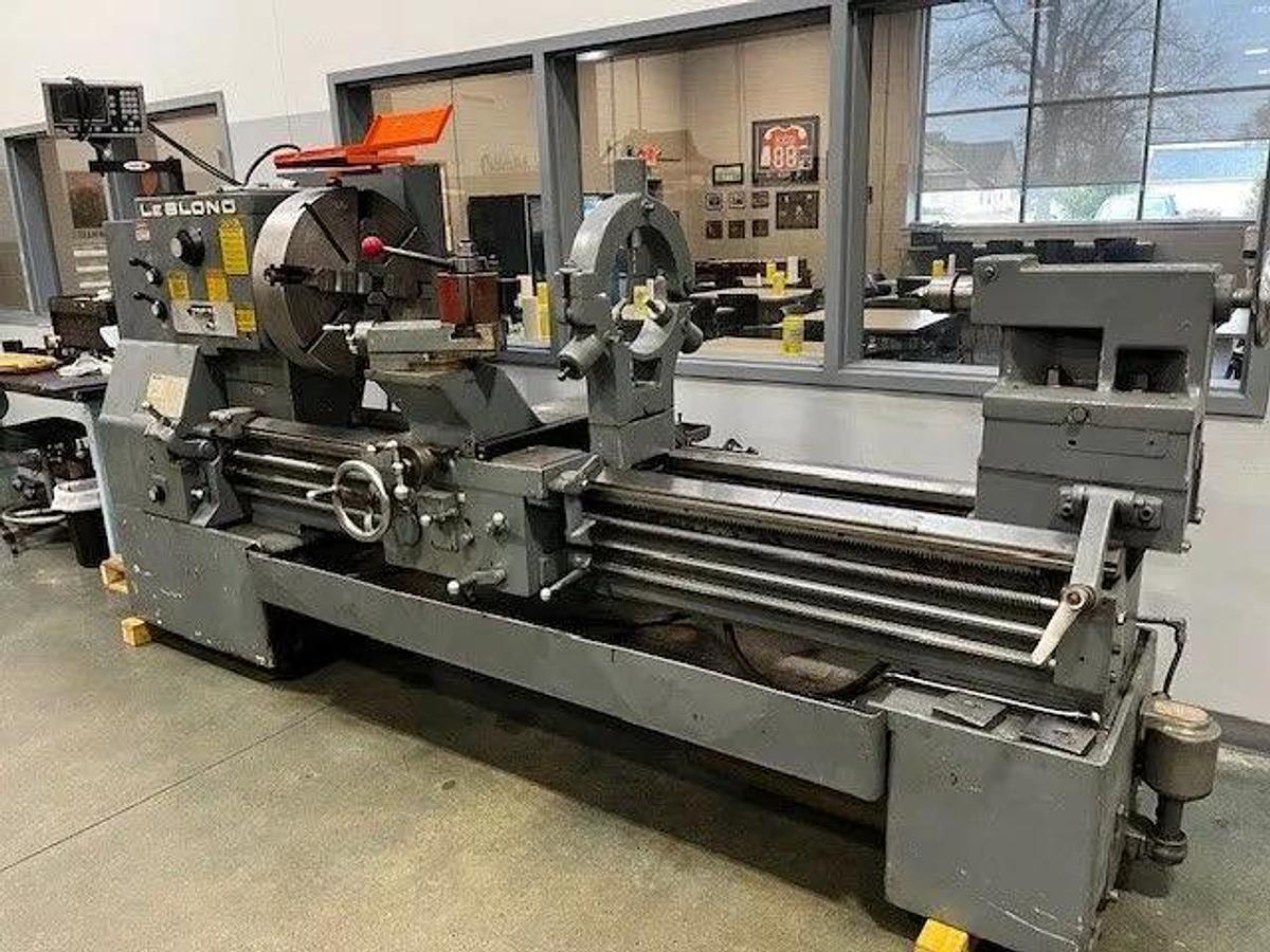 Used 1980 LEBLOND REGAL SERVO-SHIFT Engine Lathe, RAISED by factory, 36" Swing, 28.25" Swing over Cross Slide