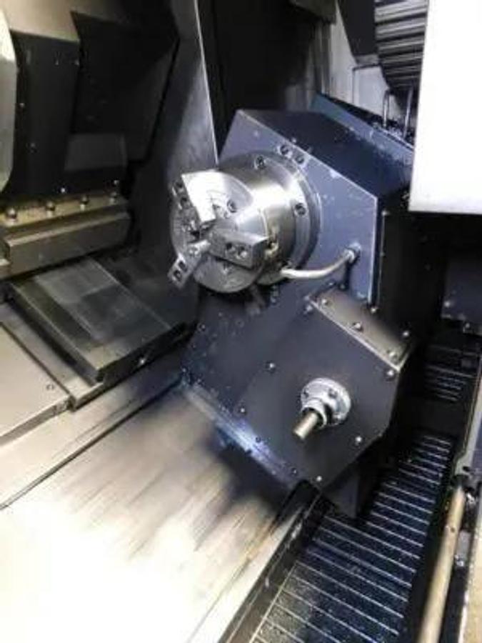 Used 2012 DOOSA PUMA 2100MS Live Tool CNC Lathe, 8" Chuck on Main; 6" Chuck on Subspindle