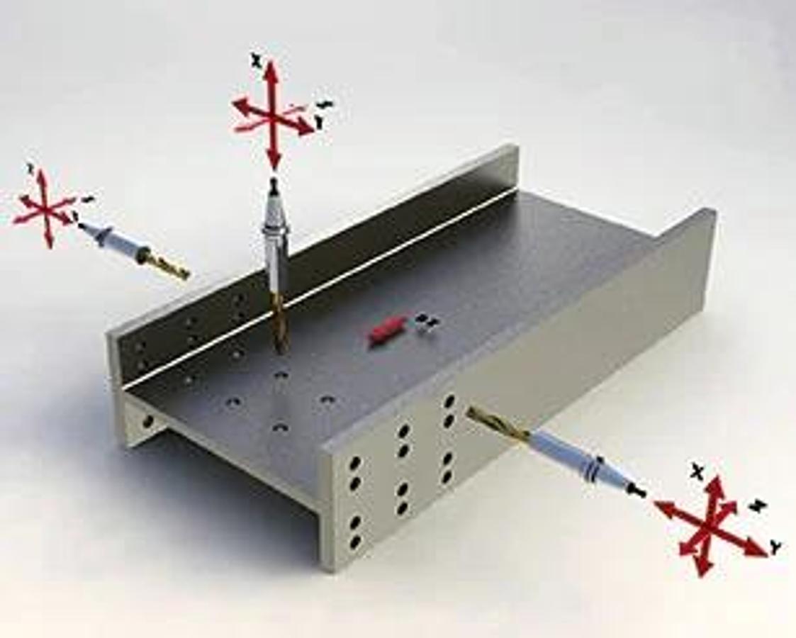 AKYAPAK Model 3ADM 1200 Beam & 3 Spindle CNC Drill Line