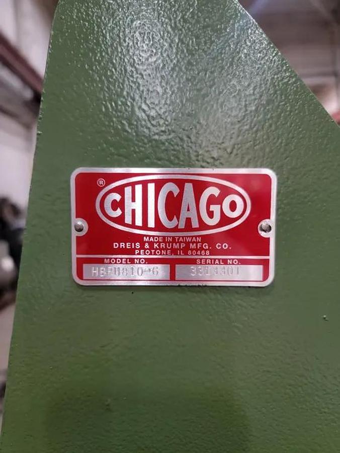2024 CHICAGO Dreis & Krump Model HBPU 810-6 10 gauge capacity; 96" bend length.