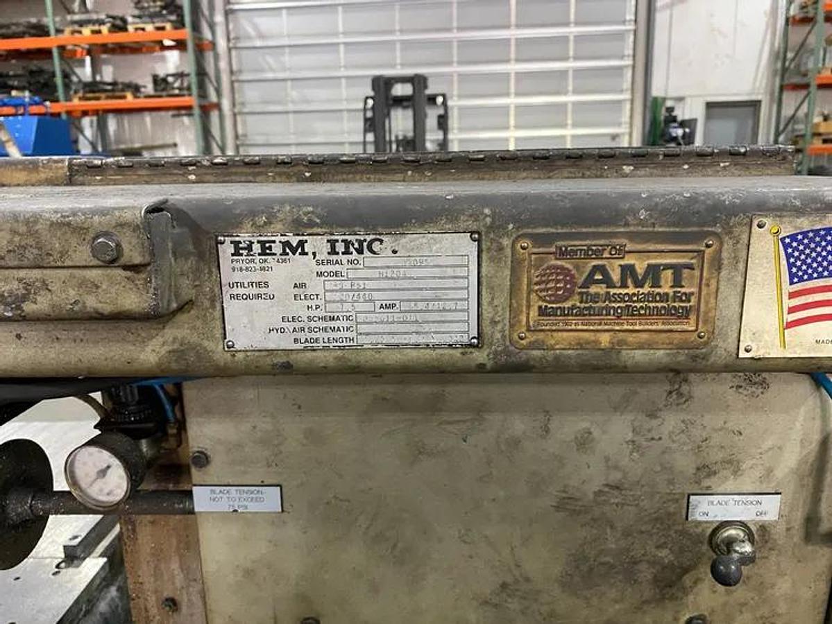 HEM H120A AUTOMATIC HORIZONTAL BAND SAW, 14" Round, 16" Flat, 1/1/4" Blade