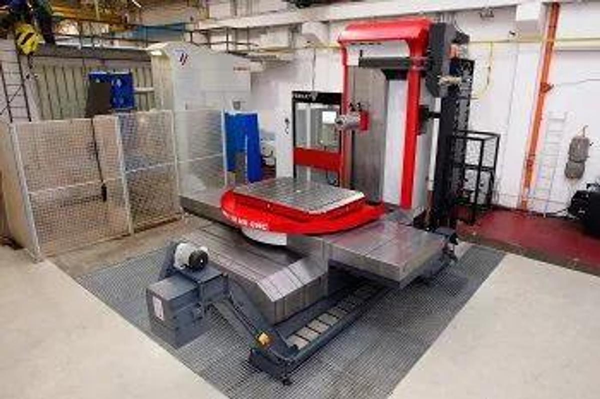 FERMAT WFC 10 CNC Cross Table Type (Moving Saddle) Horizontal Boring Mill  3.9" spindle dia. CAT 50, 3,000 rpm