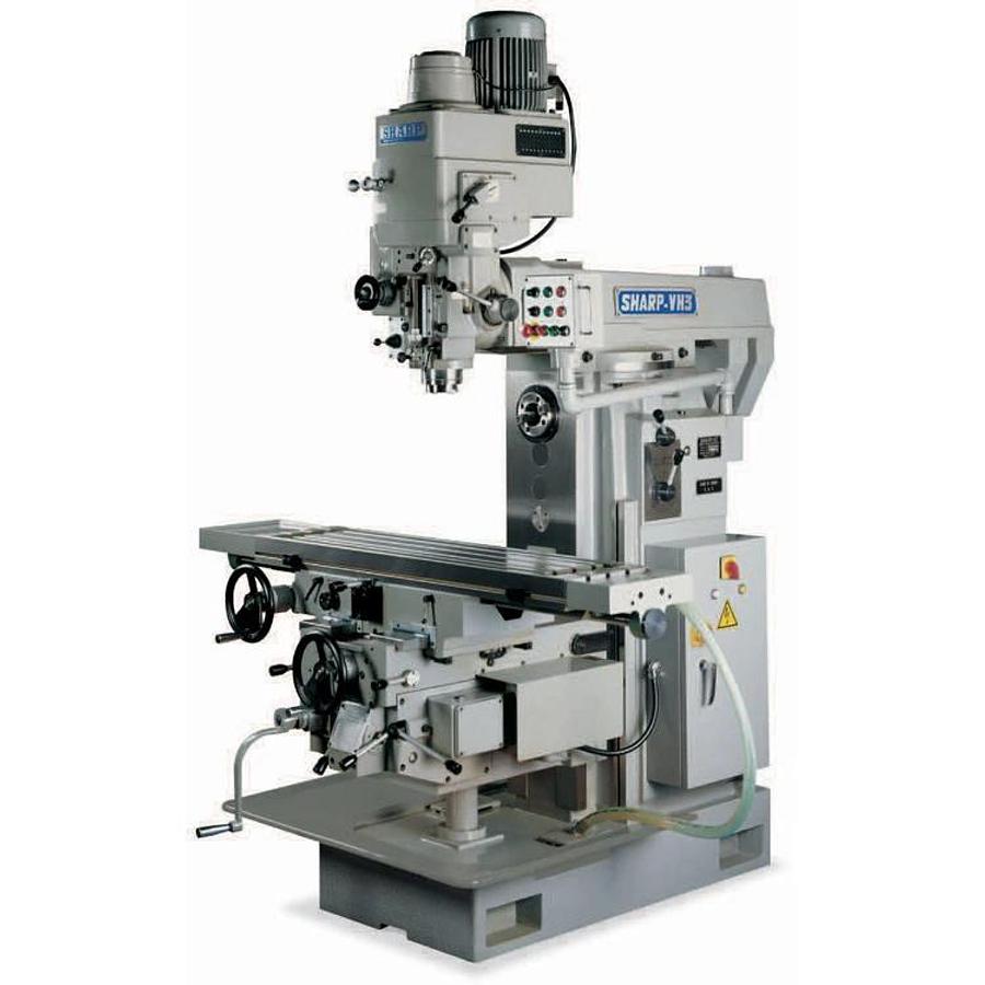 SHARP Vertical & Horizontal Mill Model VH-3, 5 HP Vert Spindle; 7.5HP Horiz. Spindle