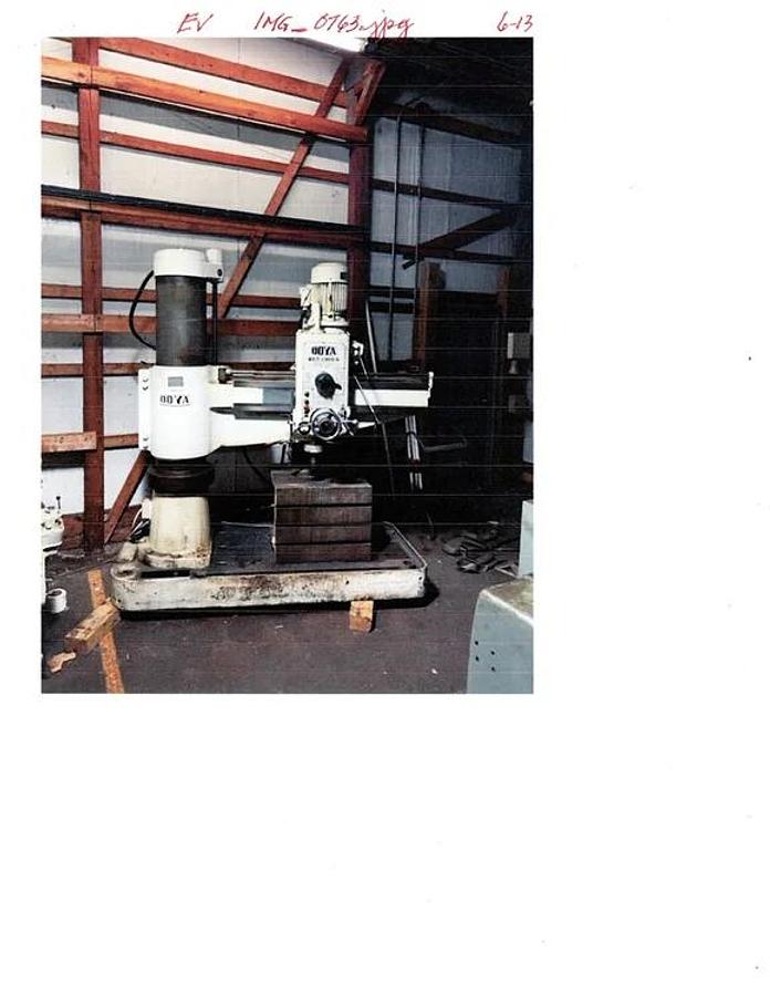 Used OOYA 4' Radial Drill Model RE2-1300A, 13 5/8" column