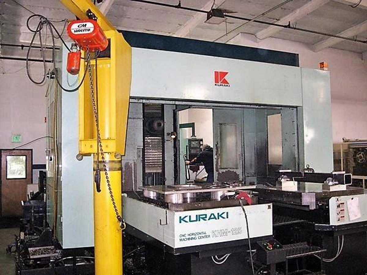 Used 1998 KURAKI Model KHM 125 Horizontal Machining Center w/ 50" x 50" pallets