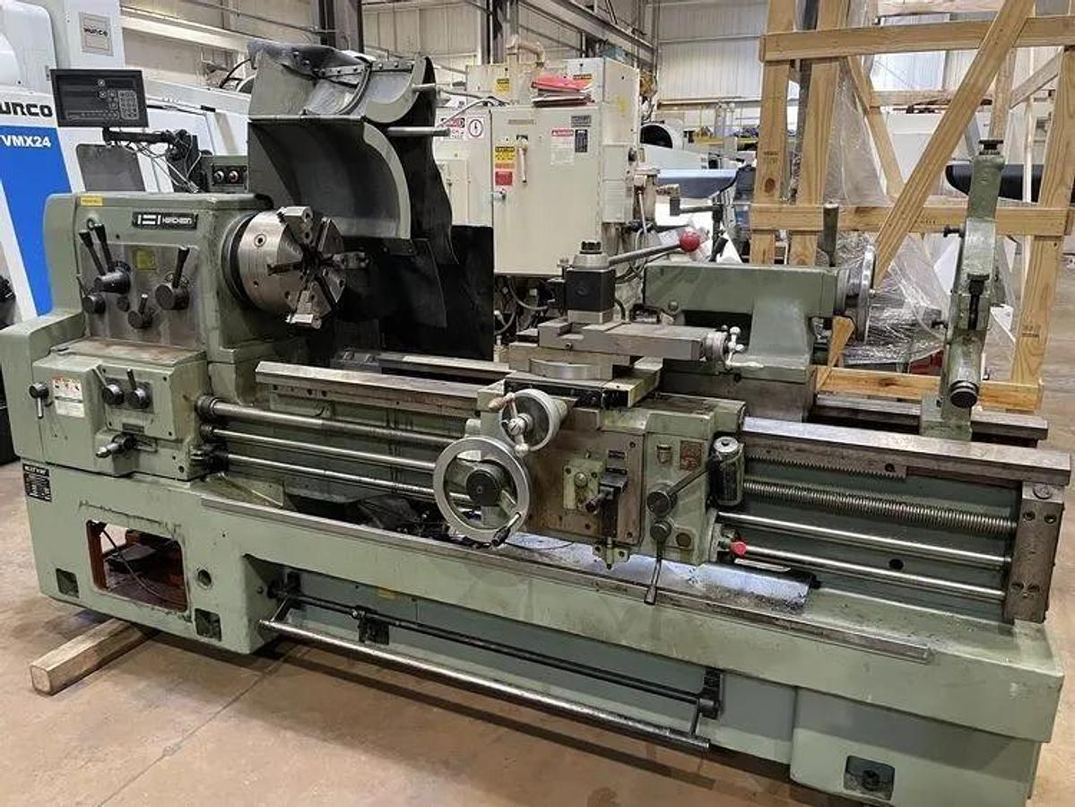 Used 2013 HWACHEON HL 580 GAP ENGINE LATHE, 23" X 60", Newall 2 axis DRO