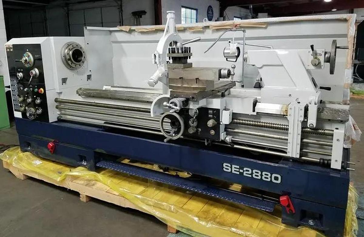 WILLIS SE 28 x 80 Engine Lathe with 6” spindle bore with A-11 mount, inch, metric, modular, and diametric pitch threads