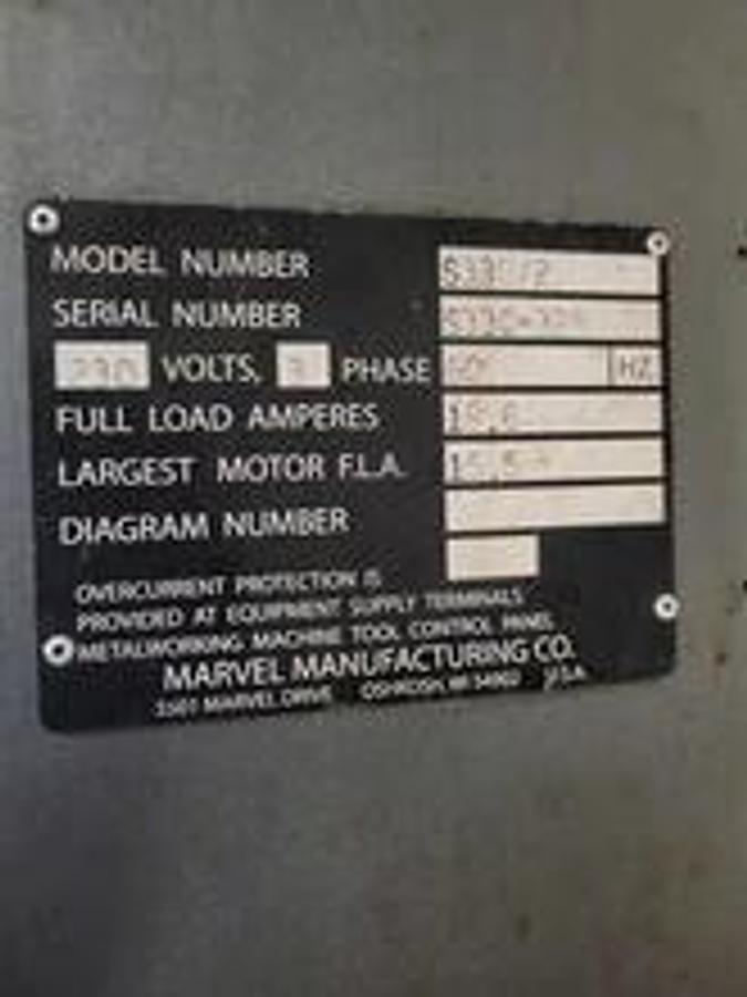 Used MARVEL/SPARTAN Hercules Model S-330/2 mitering, horizontal bandsaw.12" x 18"