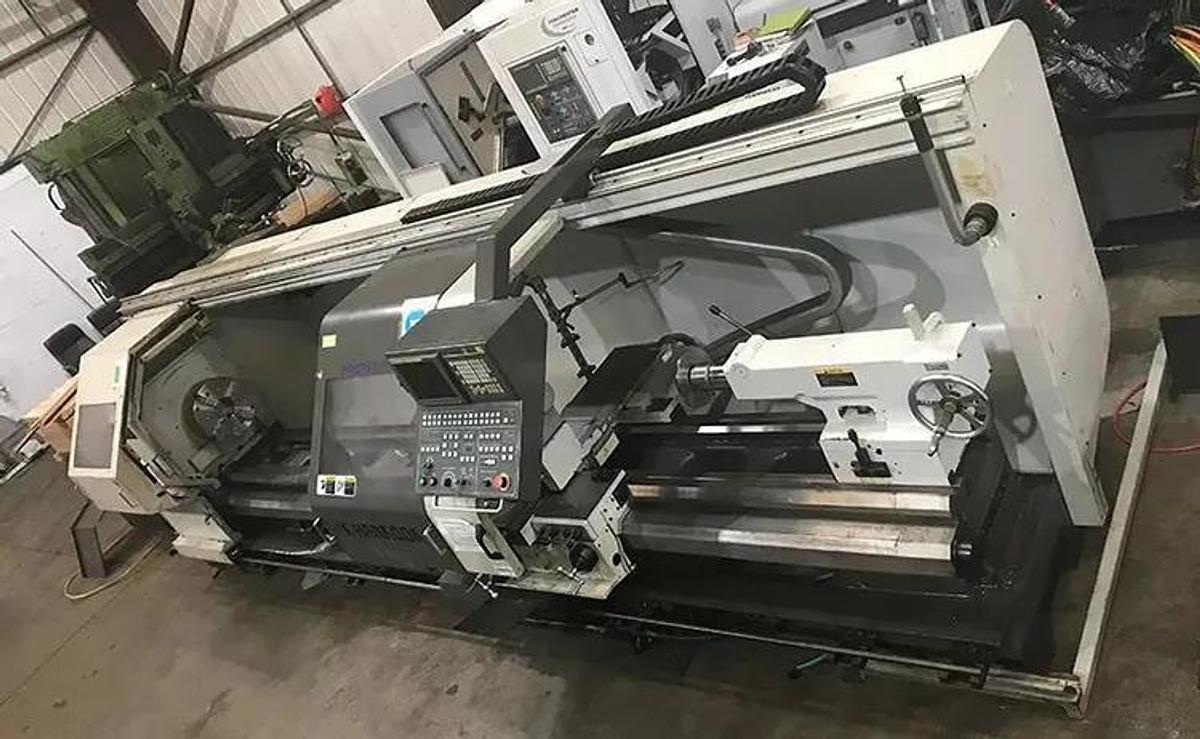HANKOOK 7NB x 4000 CNC Lathe with FANUC 21T Control