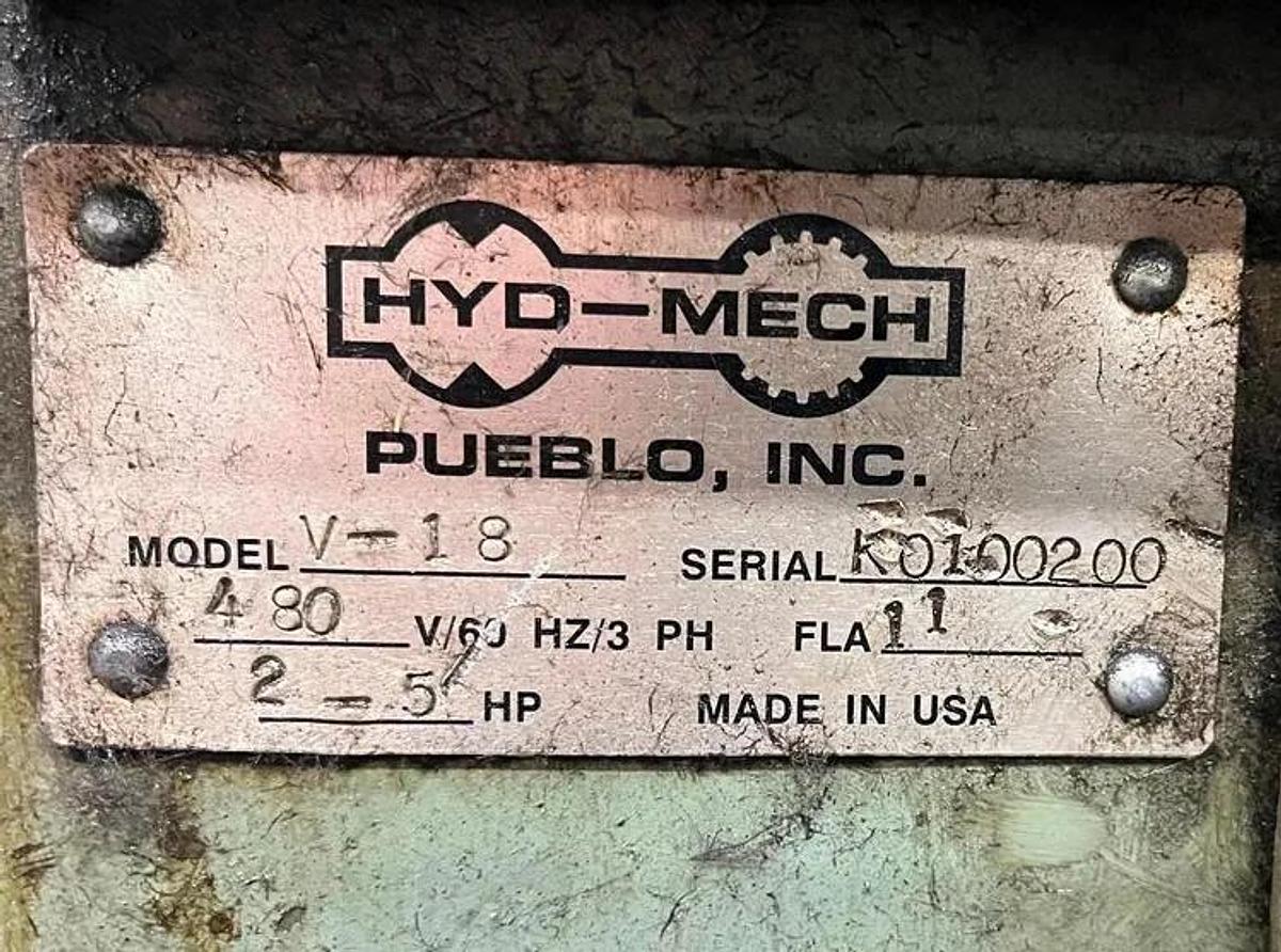 2000 HYD-MECH V-18A 18' X 20' Automatic Vertical Tilt Frame Saw