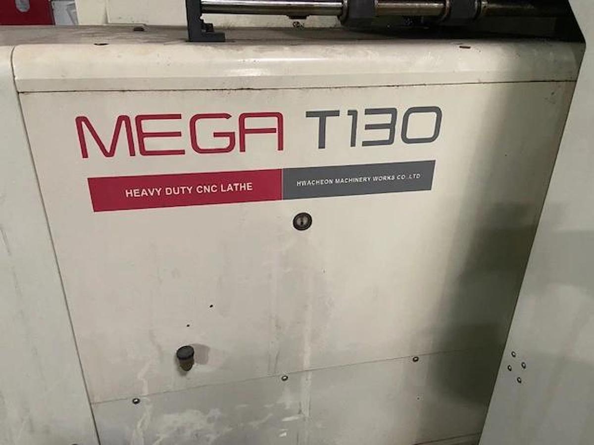 Used Hwacheon Mega T130 Big Bore Heavy Duty CNC Lathe